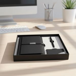 Personalized Souvenir Corporate Gift Set <b>A5</b> <b>Notebook</b> Box Package With Pen Business Journal Name Card Holder Set Promotion Event - Product Image 3