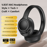 Headphone Bluetooth ANC Nirkabel Over Ear Peredam Kebisingan Audio 3D dengan Mikrofon Driver 50mm Suara Premium