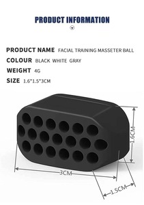 Oferta Especial: Ejercitador de Mandíbula Transfronterizo, Entrenador de Músculo Maseter Facial de Silicona, Bola de Plástico para Entrenamiento de Mandíbula, Productos de Goma - Product Image 2