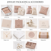 Caja de Embalaje de Joyería de Papel con Logotipo Personalizado, Inserto de Terciopelo Reemplazable, Cierre de Anillo de Madera para Pendientes y Collares, Venta al Por Mayor