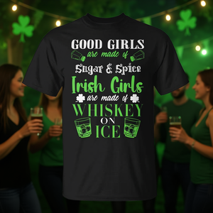 Camiseta Premium para Chicas Buenas Hecha con Especias de Azúcar y Whisky Irlandés - para Promociones - Product Image 3