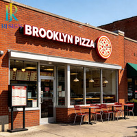 Enseigne LED 3D personnalisée rétroéclairée pour pizzeria, sandwicherie, pharmacie, fleuriste, librairie, bijouterie