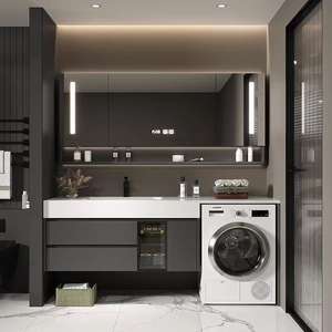 Venta al por mayor nueva <span class=keywords><strong>lavadora</strong></span> moderna baño gabinete vanidad moderno LED espejo pared baño gabinetes <span class=keywords><strong>para</strong></span> hoteles - Product Image 4