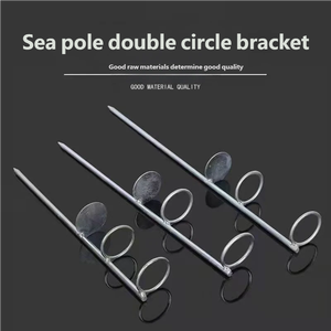Vente en gros 30cm 40cm 50cm antirouille nickelage Double anneau montage au sol étendu épaissi pêche en mer <span class=keywords><strong>Support</strong></span> porte-canne - Product Image 6