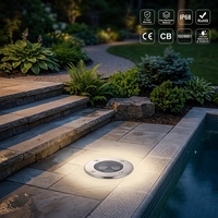 Luminaire LED encastré au sol en aluminium moulé IP67 pour extérieur, terrasse, escalier en béton, pavé, marche enterrée