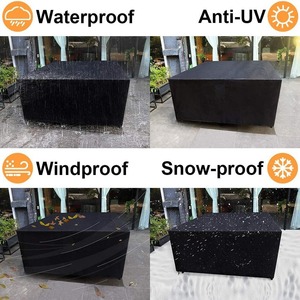 Outdoor Furniture Cover 210D Oxford Cloth Dustproof Waterproof Table Chair Protector Minimalist Style - Product Image 4