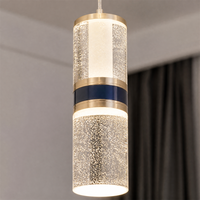 Lustre en verre grainé Zeal Lighting, luminaire suspendu en cascade LED pour salle à manger, salon, hôtel, vente en gros