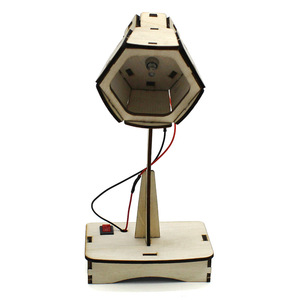 Kit éducatif de modélisation de lampe de bureau en bois, formes géométriques, contrôle manuel, jouet d'expérimentation scientifique et physique pour enfants de 7 à 9 ans - Product Image 3