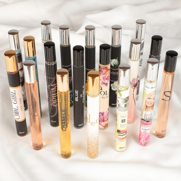 10 vaporisateurs de parfum longs, 35ml, encolure en tube, fragrance éventail, portable et compact