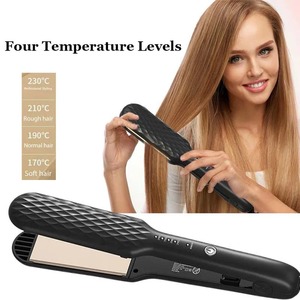 Professional Flat Iorn Straightener and Curler Temperature Adjustment Ceramic High Heat Flat <b>Irons</b> Home Salon Hair Styler Tools - Product Image 5