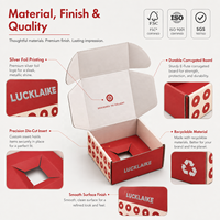 Boîte d'emballage en carton ondulé, boîte d'expédition pour cadeaux en carton ondulé avec insert protecteur en papier et feuille d'aluminium
