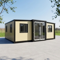 Maison conteneur préfabriquée extensible de 20 pieds ou 40 pieds, conforme aux normes australiennes AS NZS 1170.2, résistante au vent, 2 chambres, 1 salle de bain, type maisonnette ou annexe.
