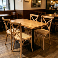 Chaises de restaurant en bois à dossier croisé, design moderne, chaise en bois massif pour mariage, événement, fête, vente en gros