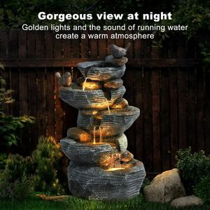 Fabriqué à la main oiseau cour résine jardin fontaines d'eau Style Feng Shui <span class=keywords><strong>montagne</strong></span> <span class=keywords><strong>printemps</strong></span> thème Animal motif pour décor de jardin - Product Image 5