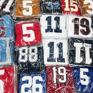 新缝制的美式足球服 #87特拉维斯·凯尔斯 #15帕特里克·马霍姆斯刺绣足球服