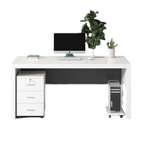Bureau d'ordinateur simple et moderne de 120 cm, style vintage, table de travail pour une personne, poste de travail pour ordinateur personnel, bureau d'écriture pour le bureau