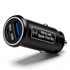 Traceur intelligent pour allume-cigare de voiture, chargeur 65W, dispositif anti-perte, localisateur en alliage d'aluminium compatible iOS Find My et <span class=keywords><strong>Google</strong></span> Find Hub - Product Image 2