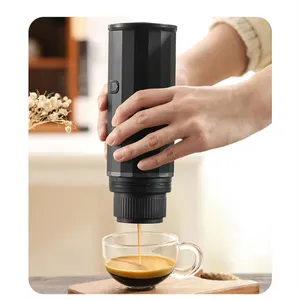 Mini máquina de café espresso portátil completamente automática zeroHero, máquina de café de cápsula para exteriores de agua caliente recargable de 15 Bar