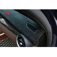 Couvre-tableau de bord de luxe italien noir brodé pour Alfa Romeo Stelvio 2018-2020, accessoires de voiture, modification, kit intérieur