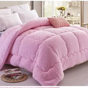 Hai mặt nặng sang trọng Sherpa Comforter nhà mùa đông ấm áp mềm Lông Cừu Nữ Hoàng kích thước giường chăn