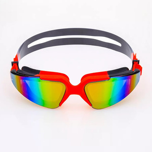 Swimming Goggles Silicone PC Lens Anti-fog <b>Large</b> <b>Frame</b> Electroplated Pink Red White Gray Adult Universal - Product Image 2