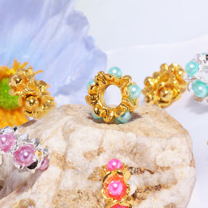 Cuentas Espaciadoras de 15 mm para Manualidades, Cuentas para Hacer Joyas, Aretes, Pulseras, Accesorios, Cuentas Espaciadoras Sueltas de Estrás, Forma Irregular GY - Product Image 2