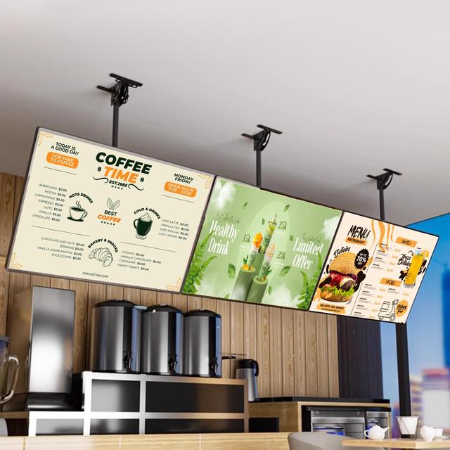 Multiple Sizes Indoor LED Menu Board Lightbox Commercial Advertising Light Box Ultra-thin Aluminum Frame Wall-mounted