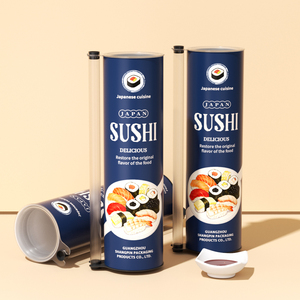 Caja de Cartón Cilíndrica Premium para Regalos de Sushi con Revestimiento Interior - Product Image 1