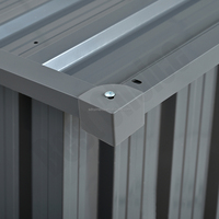 Kit de garage de rangement extérieur, maison en bois traité sous pression en métal durable, naturel, résistant aux rongeurs, cabane de jardin