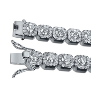 10m 7in HipHop Geometric Third Party Certified Gold Iced Micro Pave Cubic Zircon Tennis Chain <strong>Copper</strong> <strong>Bangles</strong> <strong>Men</strong> - Product Image 6