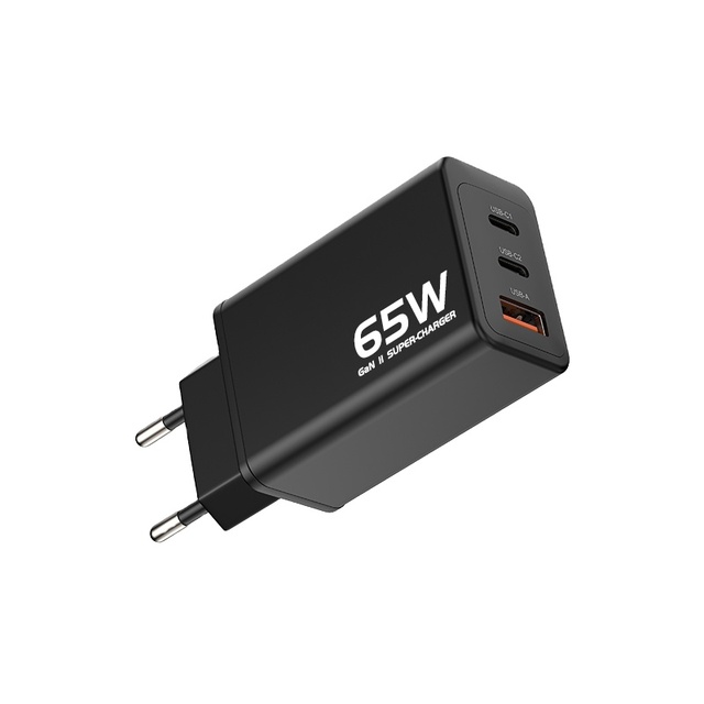 65W GaN Pd QC Smart Fast Charger Mobile Phones USB C Dual Ports Original Power Adapter Compatible iPhone EU/US Socket Standard
