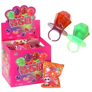 Fruit flavored funny decoration children's creative candy diamond rings hard candy