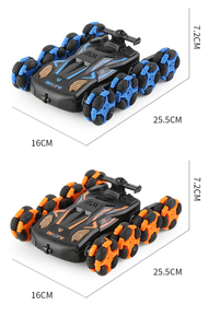 Voiture té<span class=keywords><strong>l</strong></span>écommandée <span class=keywords><strong>à</strong></span> double commande Stunt Drift - Détection de la gravité, levage <span class=keywords><strong>à</strong></span> une touche, conduite double face, avec lumières, musique et pulvérisation - Product Image 6