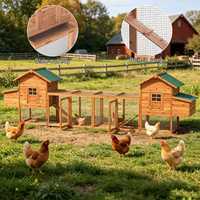 Poulailler pliable et portable de 160 pouces, léger, résistant aux intempéries, structure stable en bois de sapin massif, pour 7 poulets, extérieur, jardin, volailles