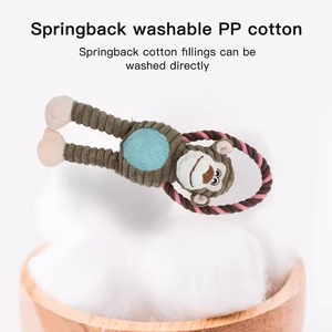 Wholesale Indestructible Best Sell Pet Toy Dog <b>Squeaky</b> Plush Bite-resistant Chew Toy Cartoon Monkey Lion Elephant Shape Toy - Product Image 5