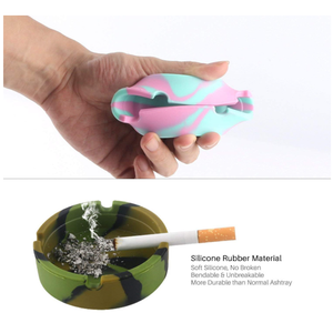 <span class=keywords><strong>Cendrier</strong></span> <span class=keywords><strong>de</strong></span> Poche Portable pour Voyage en Extérieur, <span class=keywords><strong>Cendrier</strong></span> Circulaire en Silicone Amusant Luminescent dans le Noir pour Cigares et Cigarettes - Product Image 5