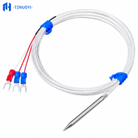 Sensor Suhu Tipe PT100/Pt1000 Platinum Thermistor/K-Type Thermocouple, Probe OEM/ODM IP68 50mm
