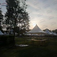 Tente Pagode en Aluminium PVC Imperméable de Haute Qualité 5x5m 10x10m pour Mariages, Fêtes et Événements Extérieurs Toutes Saisons