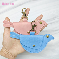 RR BSCI Charmes de sac en forme d'oiseau mignons en cuir PU, 8 couleurs, pendentif pour sac à main Mockingbird, pendentif multifonctionnel adorable pour porte-monnaie