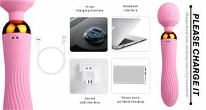 Seksspeeltjes Vrouwelijke Masturbatie Magnetische Dubbele Motor Sterke Trillingen Elektrische Buigbare Av Wamd - Product Image 4