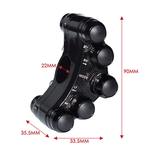 Interruptores de motocicleta de 7/8 "y 22mm, botón de interruptor de Control de manillar para Faro, señal de giro, luz antiniebla, bocina, encendido, apagado, arranque, matar - Product Image 4