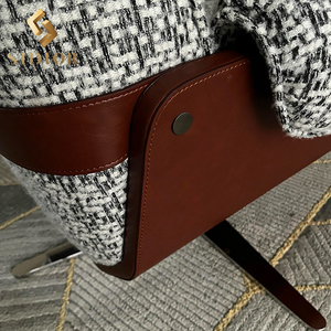 Sillón de Diseño Nórdico Moderno, Tejido, Reclinable, <span class=keywords><strong>para</strong></span> Hogar y Bar, Sala de Estar y Salón - Product Image 2