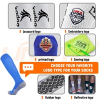 LINGTU Chaussettes de baseball avec logo personnalisé Chaussettes de baseball épaissies Chaussettes de baseball en éponge antidérapantes, respirantes et extensibles