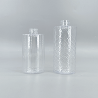 Bouteille de shampooing en plastique PETG 200ml 300ml 350ml 450ml Bouteille Conteneur Bouteille transparente vide avec pompe à lotion pour gel douche