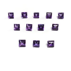 IGI certifié 5mm améthyste africaine naturelle pierre précieuse taillée à facettes en vrac pierre précieuse carrée en vrac en gros pour l'application de bijoux - Product Image 5