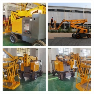 Plateforme élévatrice aérienne autopropulsée à mât électrique et à flèche verticale pour la préhension de briques/blocs et la construction en béton - Product Image 5