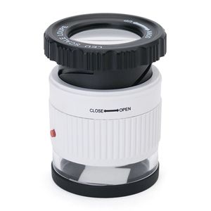 LED Scale 30X Adjustable Magnification Metal Cylinder <b>Mirror</b> with Scale <b>Small</b> Reading <b>Mirror</b> Jewelry - Product Image 1