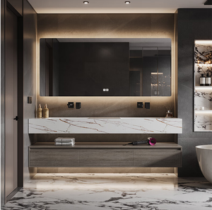<span class=keywords><strong>Meuble</strong></span> de salle de bain moderne blanc rectangle <span class=keywords><strong>Meuble</strong></span> design pour hôtel <span class=keywords><strong>Meuble</strong></span> sous-<span class=keywords><strong>vasque</strong></span> en <span class=keywords><strong>pierre</strong></span> frittée en <span class=keywords><strong>bois</strong></span> <span class=keywords><strong>et</strong></span> marbre Résistant à l'eau depuis 3 ans - Product Image 5