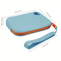 Porte-clé en silicone réutilisable et étanche pour cartes, organisateur de câble de données, mini sac à fermeture éclair pour écouteurs, pochette de rangement pour maquillage