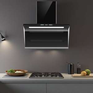 Campana extractora inteligente doméstica en forma de 7, de gran succión, para cocina, con escape superior tipo chimenea - Product Image 4